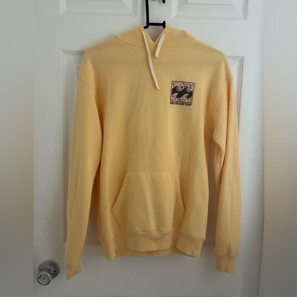 RON JON SURF SHOP BILLABONG yellow hoodie with designs